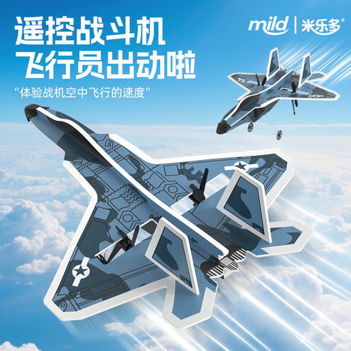 潮娃遥控飞机滑翔机航模固定翼F22战斗机MPP泡沫板玩具直销