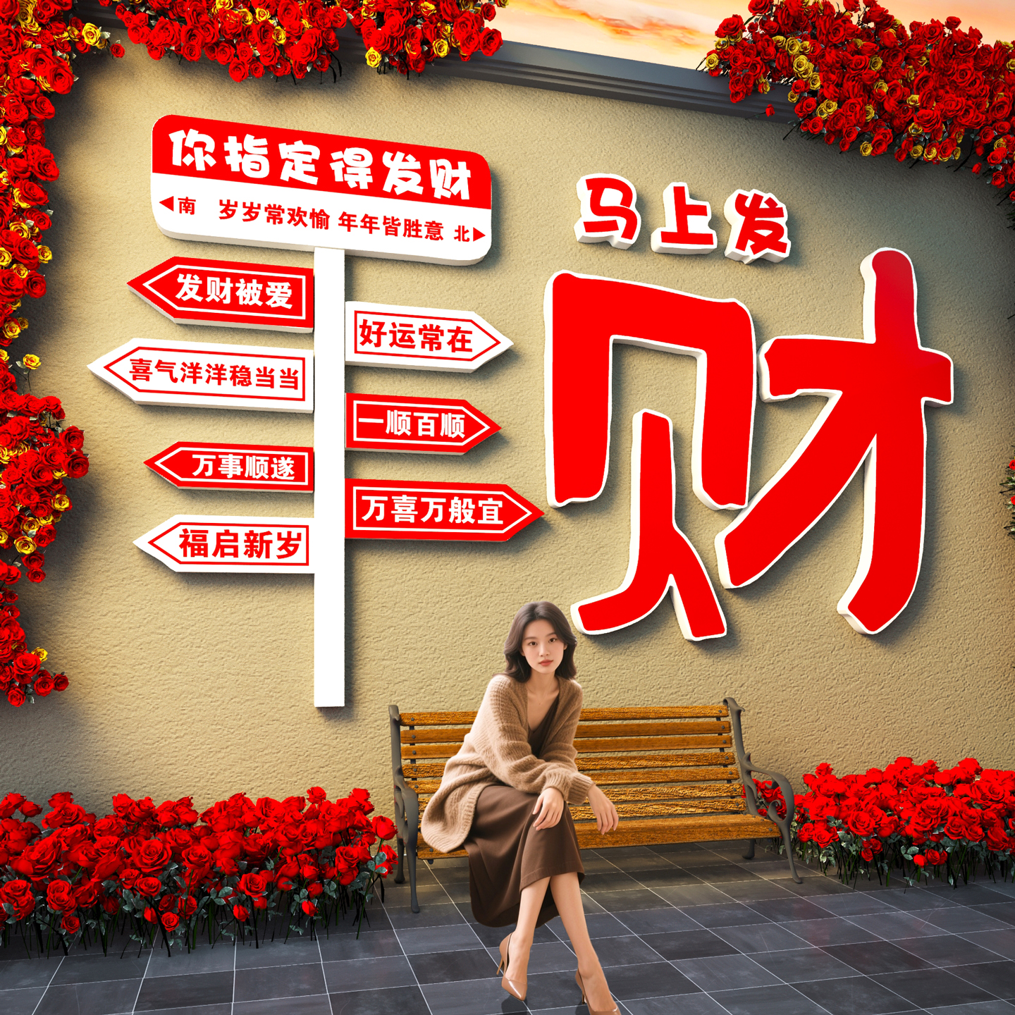 【你指定得发财】2026新年打卡墙