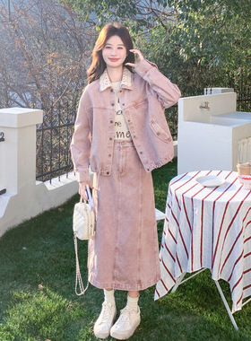 新品彩色牛仔套装