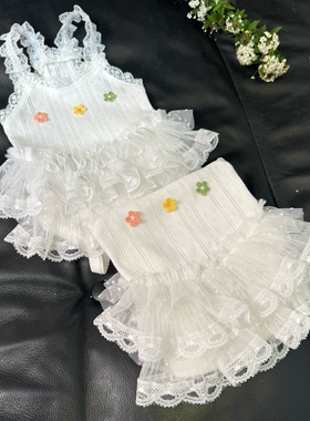 五只小白熊原创宠物衣服春夏新白色蕾丝婚纱裙包肚衣狗狗猫咪裤子
