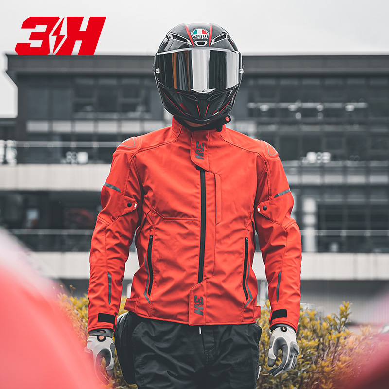 3H摩托车骑行服男四季保暖防水