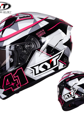 意大利KYT摩托车全盔男女士双镜片跑盔安全轻量个性酷机车四季