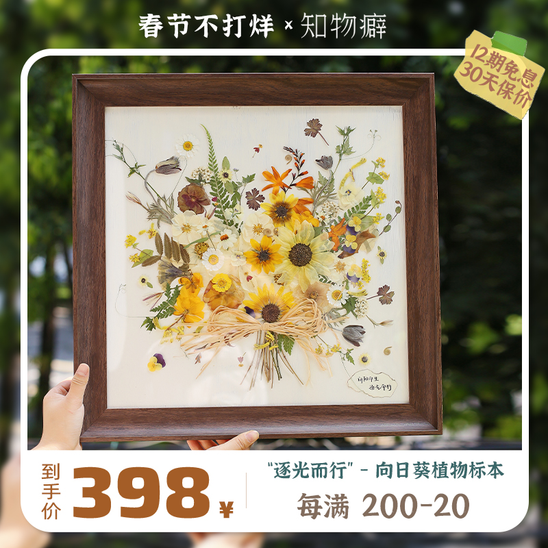 知物癖《逐光而行》植物标本 压干花相框摆件生日礼物装饰壁挂