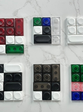 Doys机械键盘1U玩具积木键帽透明磨砂个性键帽 7MM高度德国PC材料