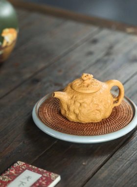 紫砂壶供春壶，茶具，纯手工，原矿段泥,260cc黄金段宜兴紫砂壶