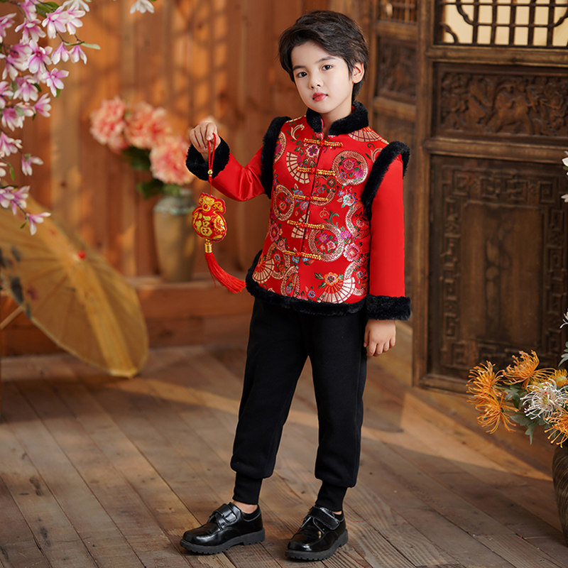 男童唐装套装加厚中国风童装外套男孩拜年服过年服儿童古装汉服冬,童装/婴儿装/亲子装,唐装,淘宝优惠券,粉丝福利购,淘宝优惠卷