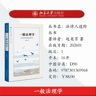 现货北大社正版 一般法理学 法律人进阶丛书 赵英男著 法律 北京大学出版社 9787301369968