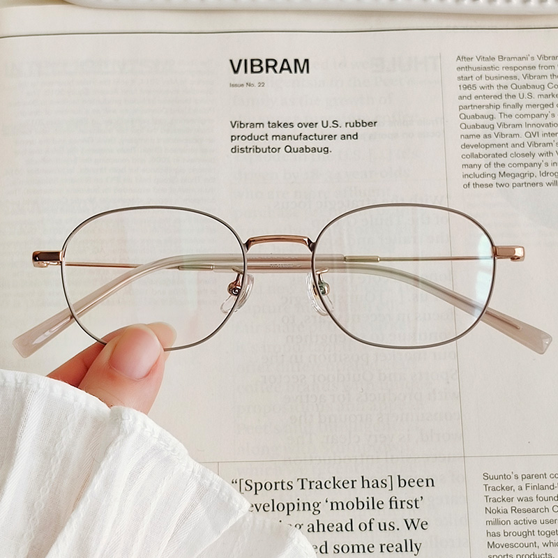 超轻小金丝圆脸小框眼睛架