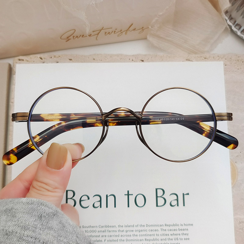 复古小圆框眼镜素颜镜框书呆子近视镜女可配高度数防蓝光眼睛架男