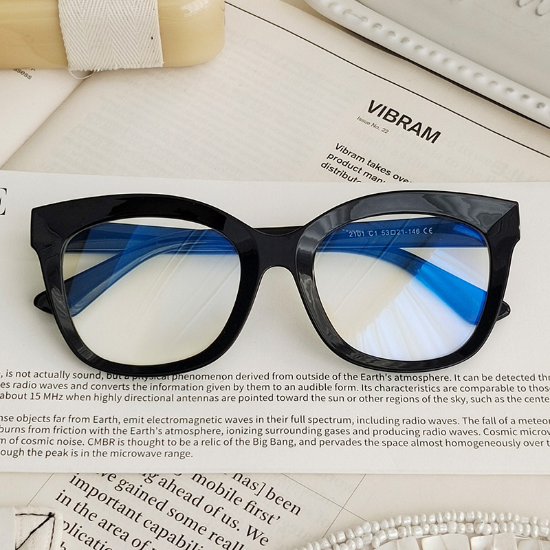 韩系黑色素颜粗框近视眼镜框