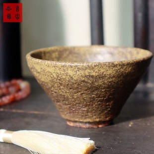 自挖龙泉山石釉仿宋盏主人杯 完全使用非遗古法制作 传统龙窑柴烧