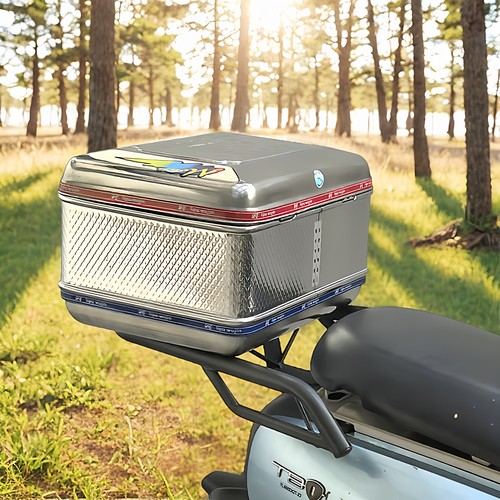 摩托车不锈钢尾箱收纳盒通用