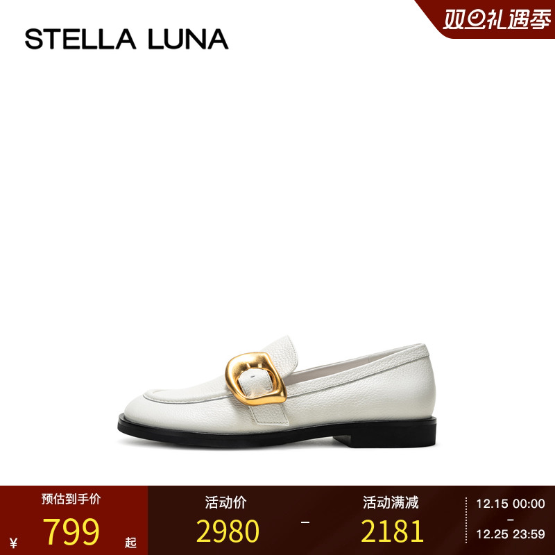 STELLALUNA简约风格乐福鞋