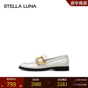新品 明星同款 单鞋 BRASS STELLA TACKS简约金属扣饰乐福鞋 LUNA女鞋