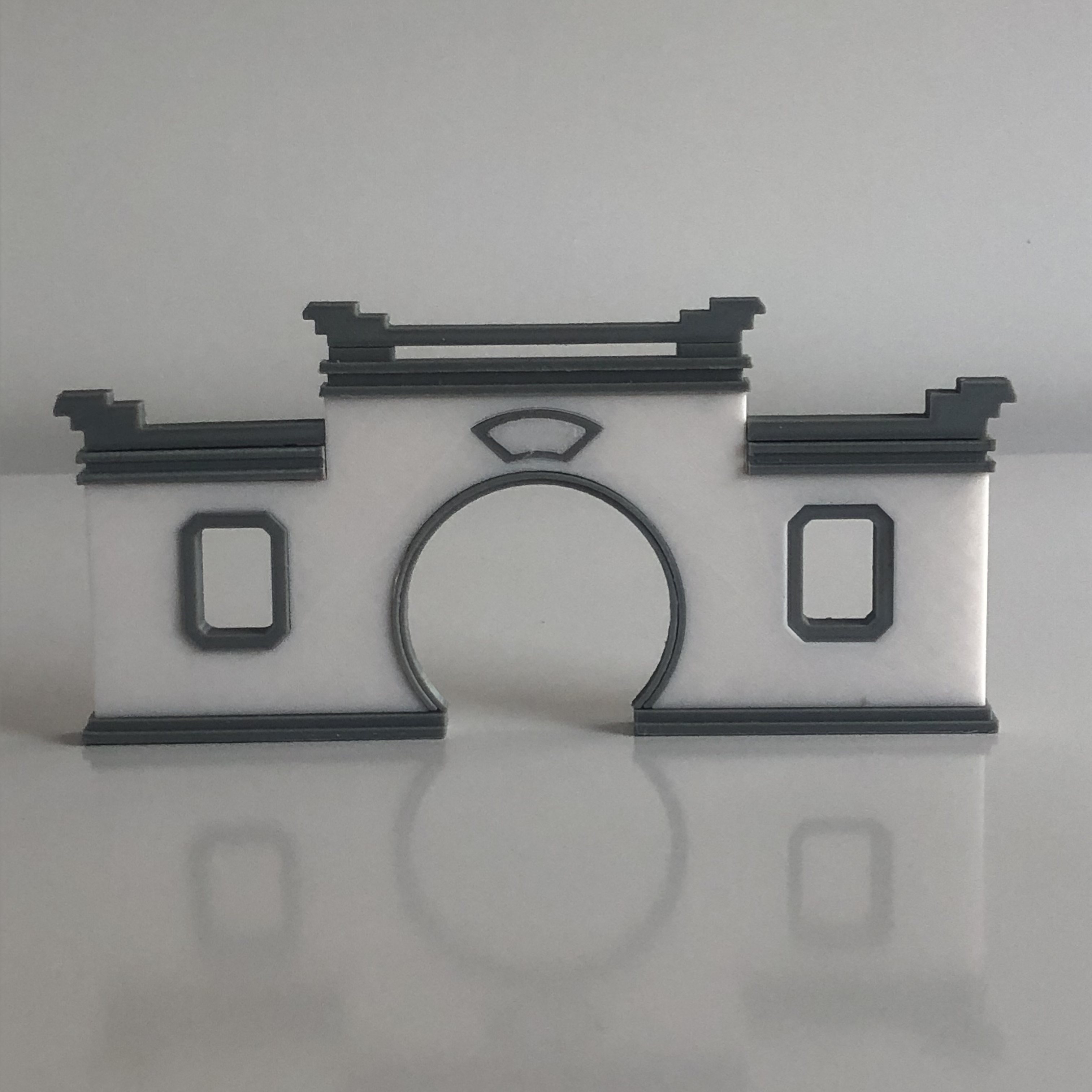 古建筑大门月洞门中式古风拼装模型桌面造景微景观摆件苏州园林