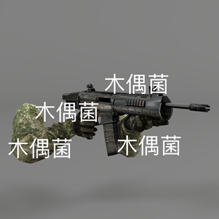 非实物S22 asr步枪竞技游戏第一人称绑定动作文件 c4d fbx格式