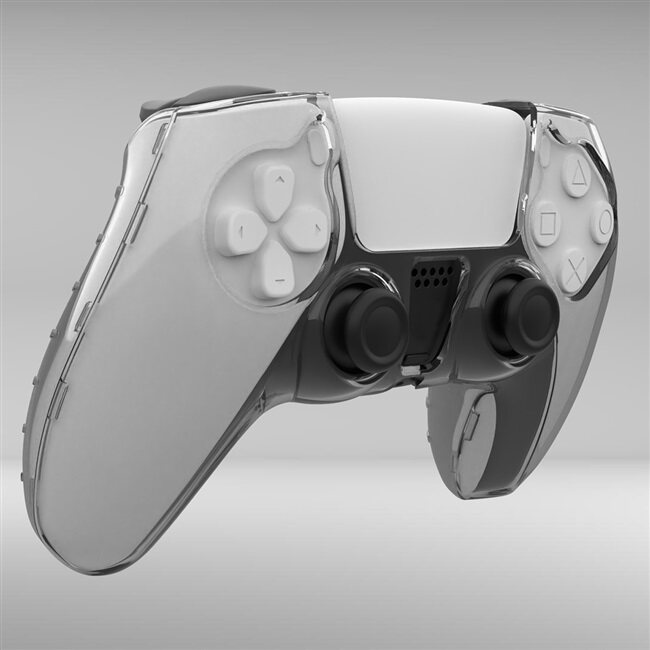 PS5 컨트롤러 실리콘 케이스 PS5 SLIM 컨트롤러 보호 케이스 크리스탈 케이스 투명 하드 쉘 핸들 보호 케이스