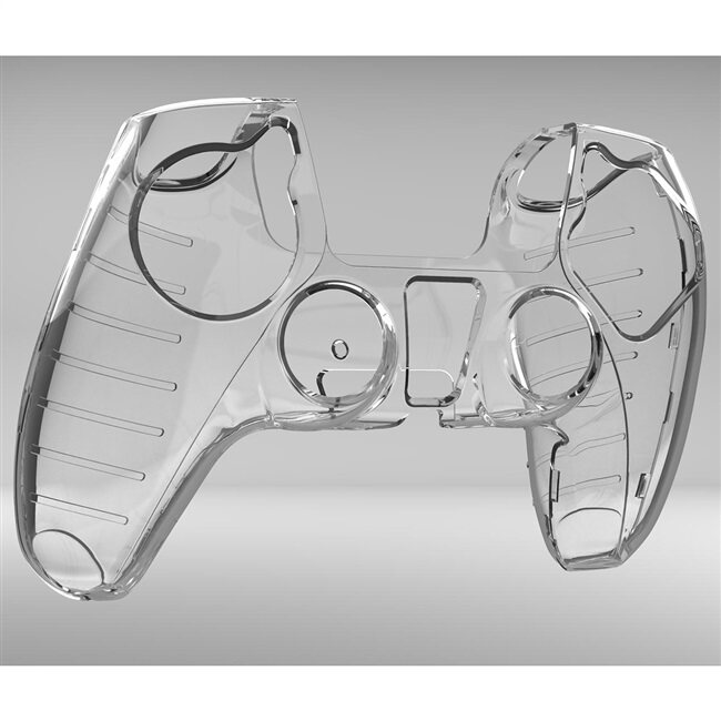 PS5 컨트롤러 실리콘 케이스 PS5 SLIM 컨트롤러 보호 케이스 크리스탈 케이스 투명 하드 쉘 핸들 보호 케이스