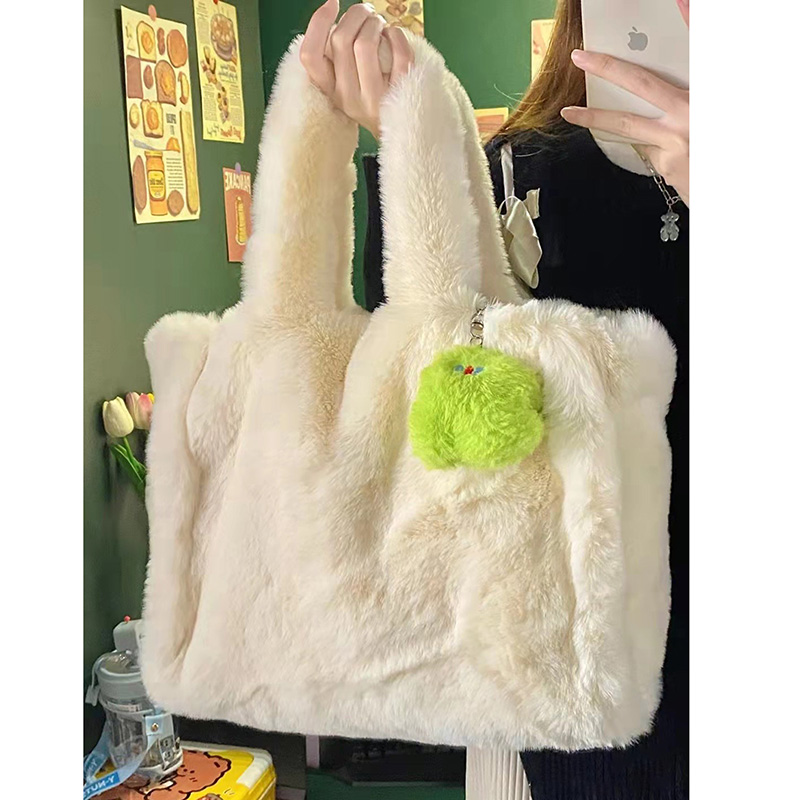 毛绒包包包女毛毛包手提托特包
