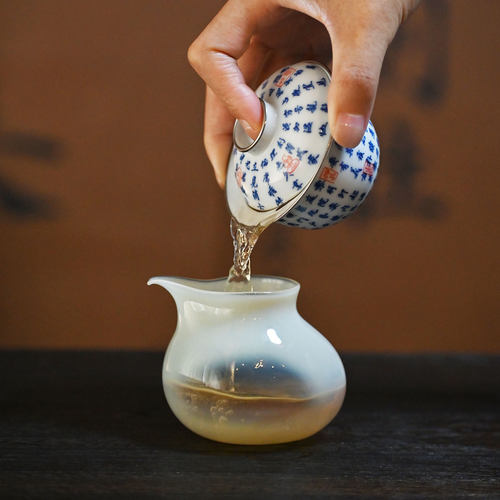 沁茗堂迷你纯白飞鸟公道杯