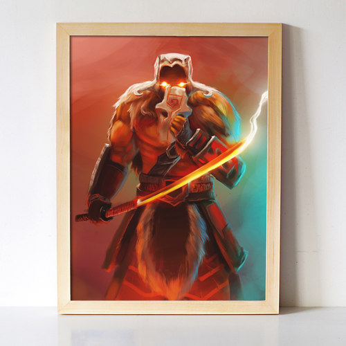 DOTA2  剑圣 游戏周边挂画 电竞房间布置 网吧墙面装饰装饰画摆件