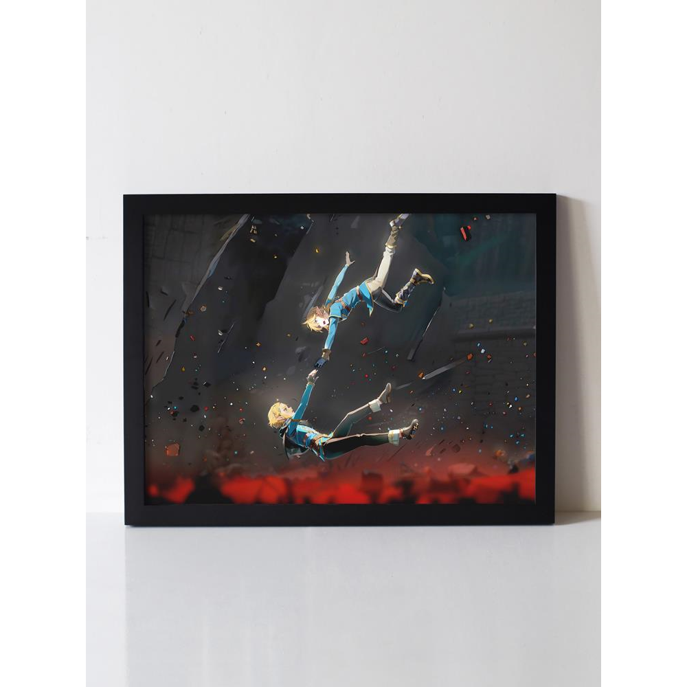 塞尔达传说旷野之息 王国之泪 林克 米法周边 海报挂画挂件摆件