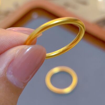 Rings Gold Color/Silver Color Simple Wedding Couples Rings