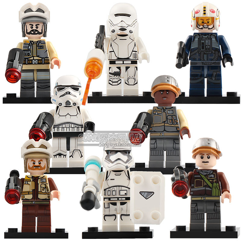将牌积木星球大战c041-048暴风白兵义军部队军事人仔积木儿童玩具