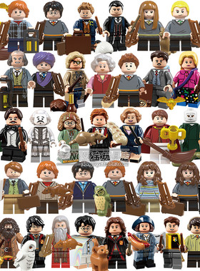 兼容国产哈利波特赫敏罗恩伏地魔多比75954益智拼装积木人仔玩具
