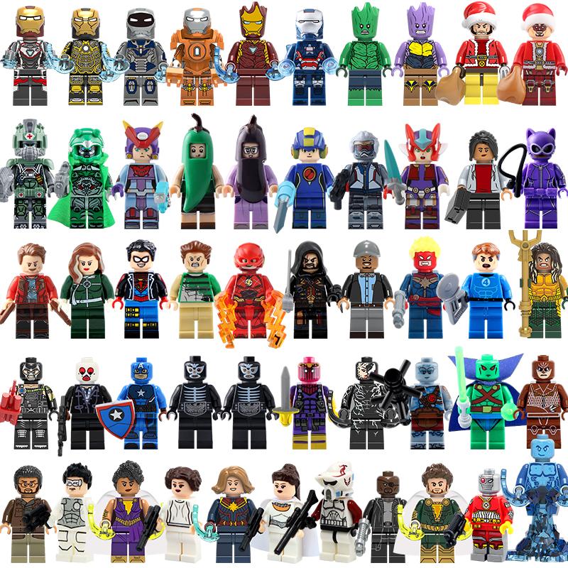 超级英雄闪电侠毒液海王美国队长钢铁侠拼装积木人仔玩具福利礼包
