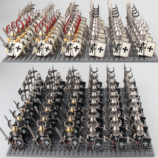 适用国产罗马骑士十字军中世纪士兵小队中古第三方积木人仔玩具