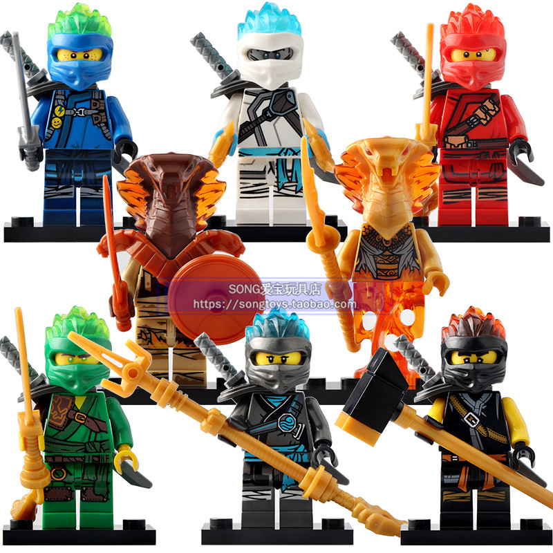 将牌积木ga115-122幻影忍者系列纵火黄金蛇怪狂蛇积木人仔玩具