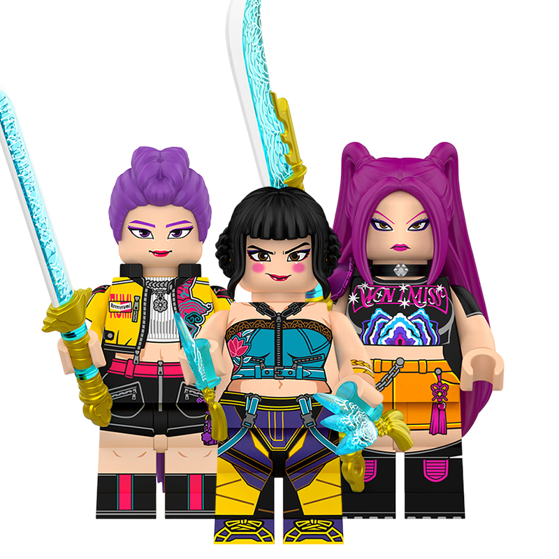 适用乐高动漫韩国猎魔女团WM6228鲁米佐依米拉积木人仔拼装玩具