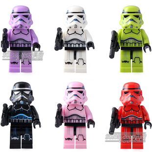 适用国产星球大战积木人仔 达斯维德克隆兵Star Wars彩兵拼装玩具