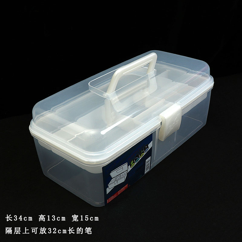 书法毛笔字工具收纳盒装学生美术水粉笔颜料宣纸毛毡笔墨小手提箱