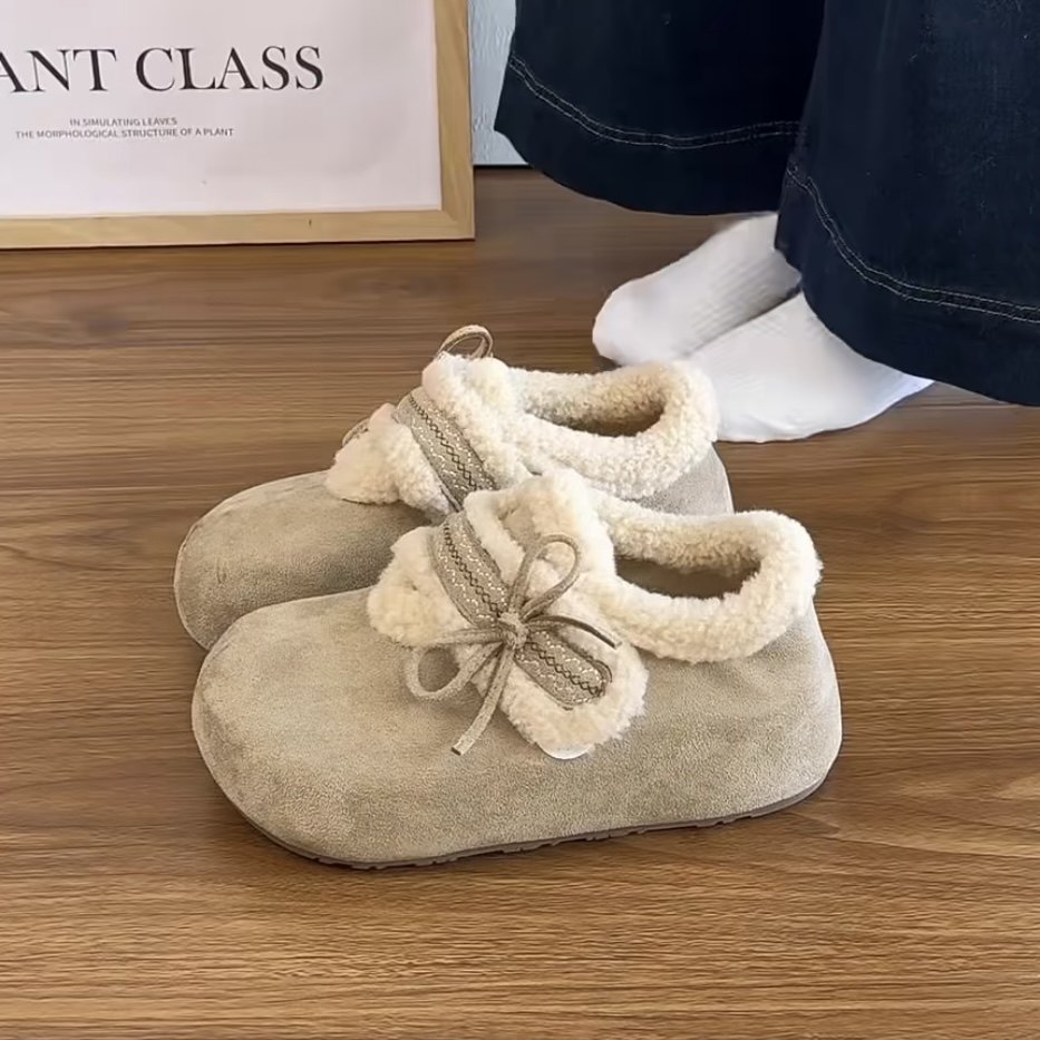 白鹿同款毛毛鞋韩版加绒勃肯厚底外穿休闲加绒加厚魔术贴雪地棉鞋,女鞋,毛毛鞋,淘宝优惠券,粉丝福利购,淘宝优惠卷