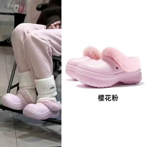 2025超火露思粉色穆勒鞋~毛毛鞋