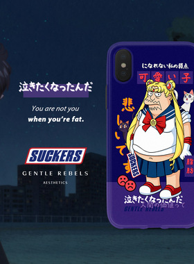 GENTLE REBELS 胖胖水冰月手机壳小众搞怪日文丧适用14苹果13iphone15promax美少女战士辛普森猫咪露娜月野兔