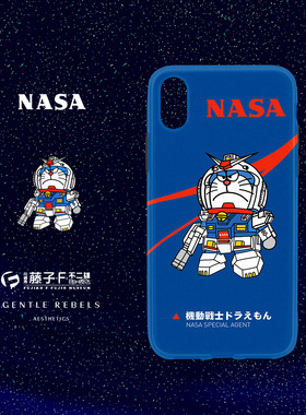 GENTLE REBELS哆啦a梦iphone15手机壳NASA宇航员恶搞高达适用苹果14promax日本动漫潮牌13mini机器猫机动战士
