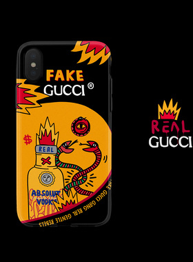 GENTLE REBELS原创恶搞iphone17手机壳蛇涂鸦插画ins酷适用苹果16promax手绘凯斯哈林街头艺术家火焰黑色光面