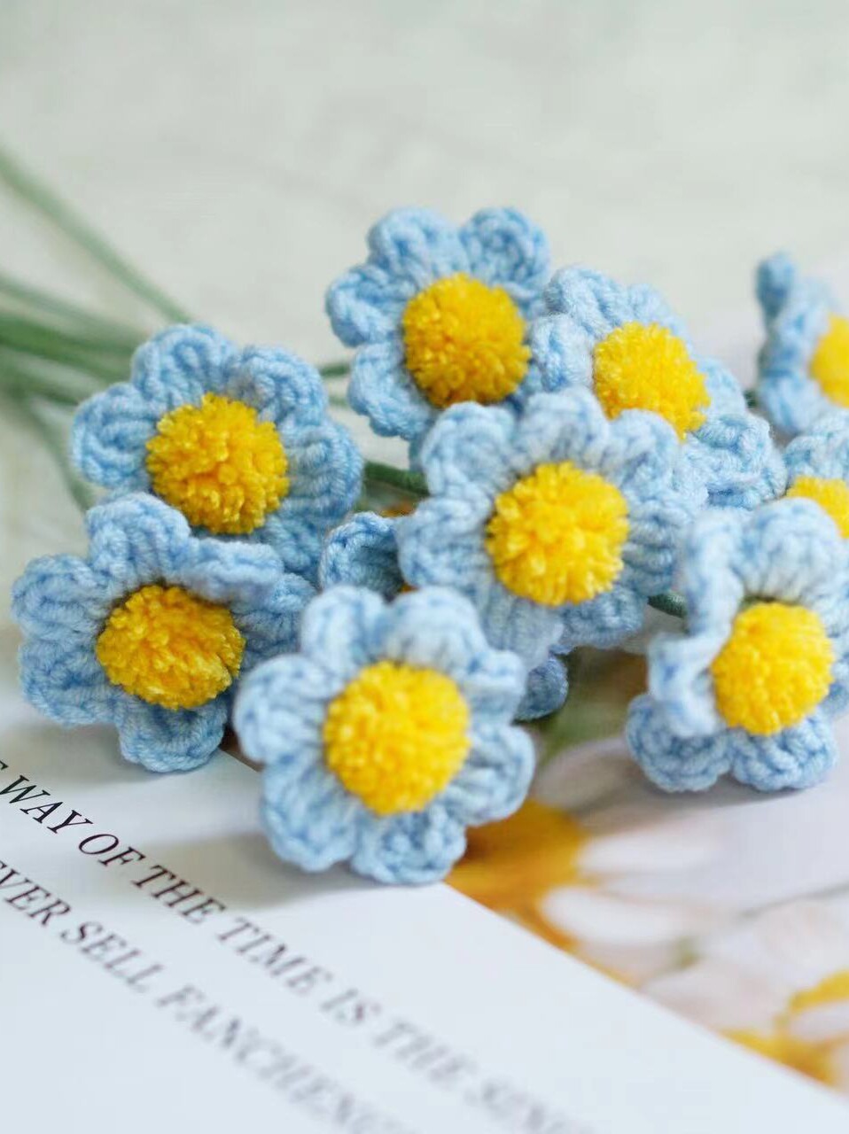 GONGBO HANDMADE CHAMOMILE BOUQUET DIY CROCHET WOOL MATERIAL PACK ARTIFICIAL FLOWER NOVICE HOMEMADE GIFTS