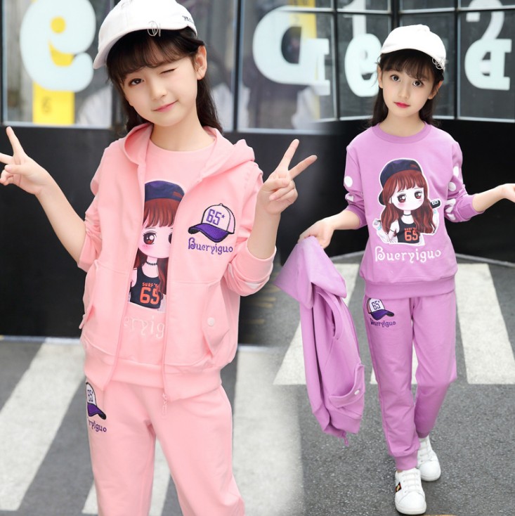 5-6至12歲女童裝9春款7小女孩子8休閑三件套裝10秋季11兒童衣服裝