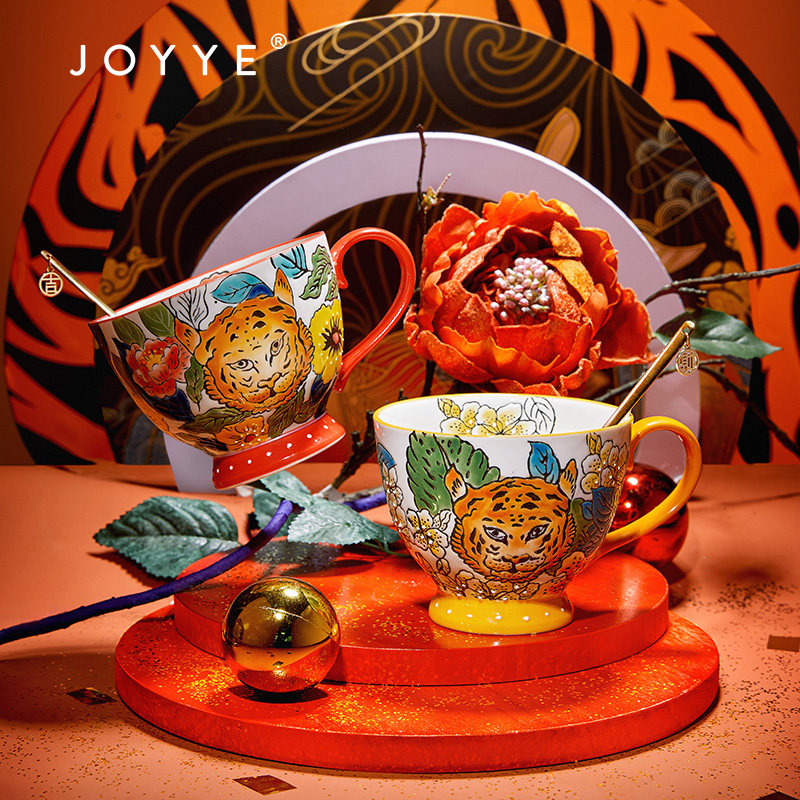 JOYYE十二生肖虎大容量早餐杯图片