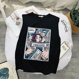 T恤男潮牌白色短袖 上衣潮流 网红夏简约原宿风ins超火