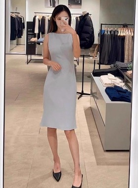 THEORY Triacetate 无袖鱼尾裙连衣裙L0109606