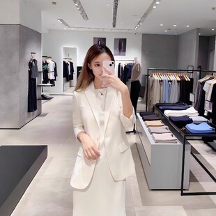 Theory三醋酯混纺一粒扣单排修身西装外套J0709113