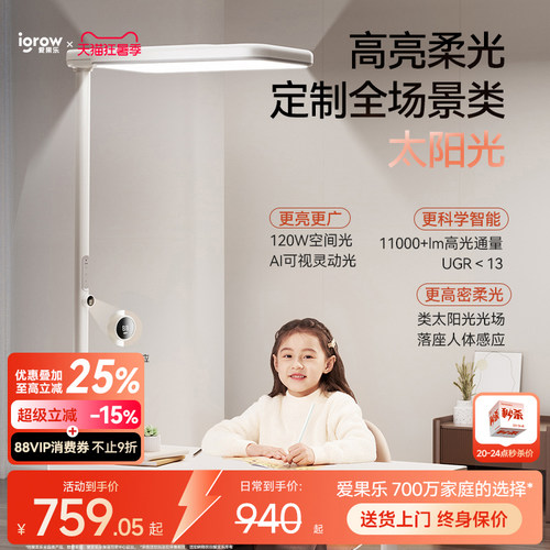 爱果乐5A级护眼大路灯雷达感应