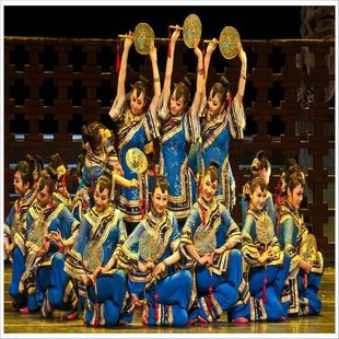 云川之舞一把酸枣演出民族舞蹈服装儿童成人民族舞古典舞表演出服