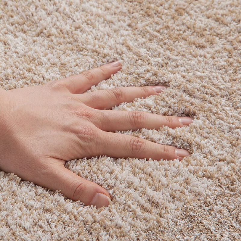 山花地毯家用环保客厅沙发卧室纯色百搭现代简约圆形长方长毛地毯