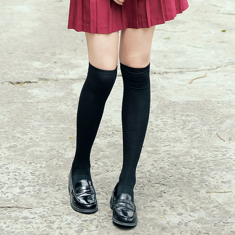 jk制服过膝袜日系学院风水手服初中高中筒袜少女学生校服高筒袜子